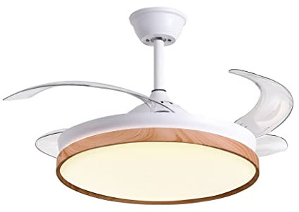 BEL AIR HOME - Ventilador de Techo COSMOS con Motor DC y Aspas Desplegables con Luz Led 36W con MEMORIA (3000K, 4000K, 6500K) Con Mando a Distancia Incluido