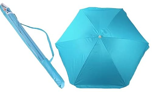 BLUE SKY - Parasol - Accessoire D'Été - 171160 - Couleur Aléatoire - Plastique - 160 cm x 160 cm - Plage - Protection - À Partir de 14 ans