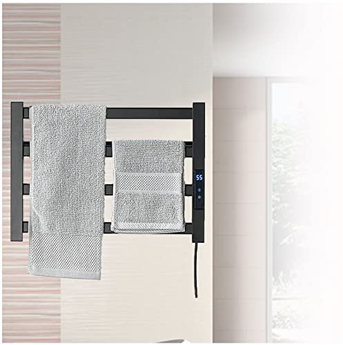 VVLXRIC Scalda Salviette da Bagno Elettrico, con Timer Integrato E Indicatore A LED Scaldasalviette Eletrico, Termoarredo Bagno,470x300mm