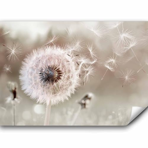 murando - Fototapete Premium-Vlies Pusteblumen, 300x210 cm, Schlafzimmer | Premium-Vliesstoff, Full HD Druck, hochwertige Verarbeitung fürs Wohnzimmer, schnelle Montage, lichtbeständig, geruchsfrei