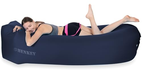 SHENKEY Aufblasbares Sofa,Luftsofa-Hängematte mit Wasserdichtem und Auslaufsicherem Design - Perfekte Tragbare Aufblasbare Couch für Garten, Seeufer, Strand, Camping und Musikfestivals (Tibetaner)