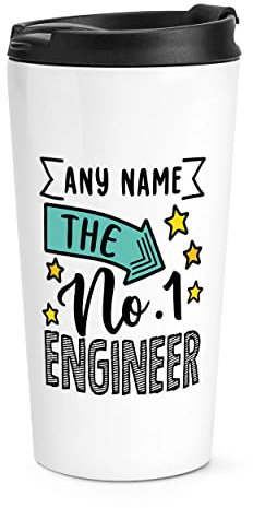 Gift Base Tazza da viaggio personalizzata con nome ingegnere n. 1