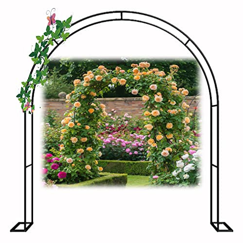 Metal Pergola Garden Arch Arbor Trellis Extra Large Rose Arches Flower Stand 350x220CM 280x220CM 240x220CM 180x220CM Easy To Assemble Wedding Arches For Outdoor Lawn Backyard Archway Decoration (Colo