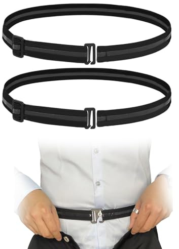 SwirlColor Reggicalze Uomo, 2 Pezzi Antiscivolo Elastico Regolabile Bretelle Camicia per Uomo Giarrettiera Camicie Tuck per un Look Pulito per Business Office Matrimonio