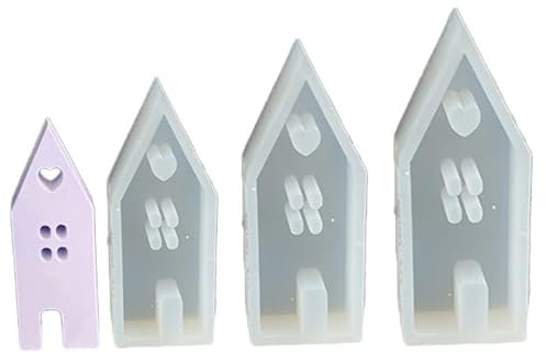 3 Stück Silikonform Haus, Silikonformen Gießformen Häuser, Silikonform Häuser, Gießform Haus, Gießformen Silikon, Kerzenform, Haus Kerzenformen, Silikonform Haus Mit Fenster