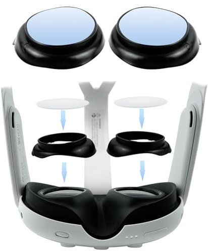 Fiorky Brillen-Abstandshalter kompatibel mit Meta-Quest 3 VR-Objektivschutzhülle, kratzfester VR-Objektivschutz, R&L Brillenlinseneinsatz for Meta-Quest 3 Objektivschutz-Zubehör