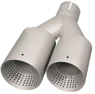 Endrohrschalldämpfer Für GTI Für MK7 Für Golf 7 Düse 1 Stück Doppel Matte Edelstahl Auto Schalldämpfer Spitze Auspuff Spitze System Rohr Universal 60MM 63mm Auspuffendrohr (Color : Left in60-out89mm