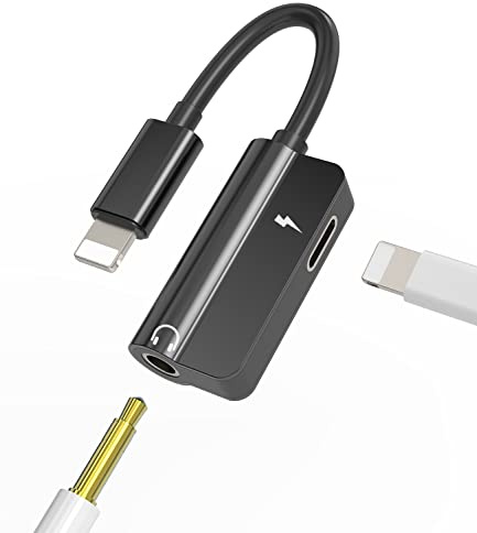 Adaptateur Lightning vers Jack 3,5mm Auxiliaire Voiture Casque Dongle 2-en-1 Chargeur Casque Accessoires Câble Casque Aux Écouteurs Convertisseur pour Apple pour iPhone 14 13 12 Pro Max pour iPad Mini