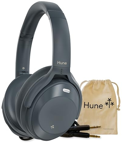 HUNE Auriculares Inalámbricos Over-Ear con ANC y Modo Ambiente, 100h Autonomía, Cancelación de Ruido Activa, Cascos Bluetooth Diadema Fauna