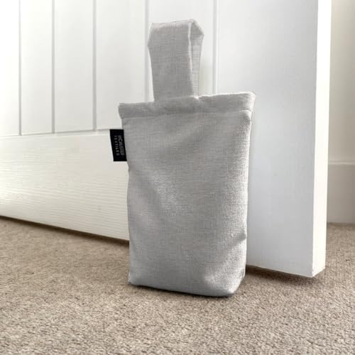 McAlister Textiles Lazio ungefüllter Türstopper Sack 21cm x17cm in sanftem Grau