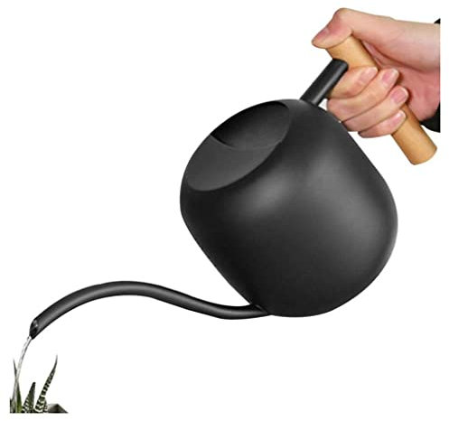 Regadera for Plantas 1.2l Boquilla Larga Negra Regadera Pequeña Regadera Retro Metal Jardinería Regadera Acero Inoxidable Regadera Hervidor Jardín Equipo de Riego/1301
