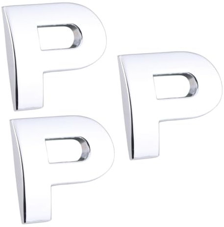 iplusmile 3-teiliges Autoaufkleber-set 3d-metallic-alphabet-aufkleber Autoaufkleber Silberfarben Einfach Anzubringen für und Lkws