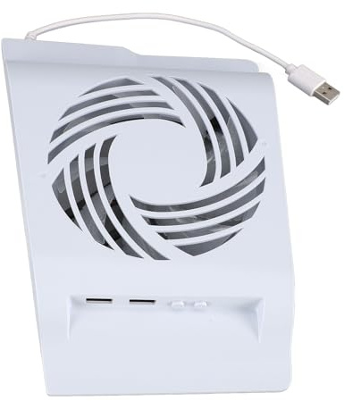 Ventilador de Refrigeración para Slim, Ventilador de Refrigeración Silencioso Mejorado con Luz RGB, 2 Puertos USB, Compatible con Slim Disc y Edición Digital