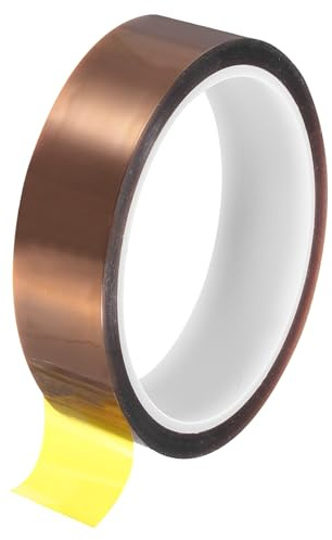 sourcing map Heat Tape, 1 Roll 25mmx33m 108ft High Temperature Tape Heat Resistant Tapes for Sublimation,Heat Press,Heat Transfer, Soldering, Circuit Board