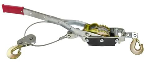 OUHFCASN Pulling Winch 4 Ton Hand Power Wired Cable Puller Winch Turfer Pulley Soft Grip Handle, Hand Winch Trailer Ideal for Vehicle Rescue