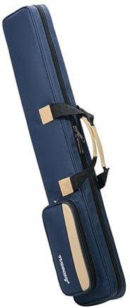 harayaa Pool Queue Tasche Tragetasche 1/2 Gelenk Queue Etui Tragbares Snooker Billard Queue Etui für 3 Butts, 4 Schäfte, 7 Löcher Queue Etui, Dunkelblau