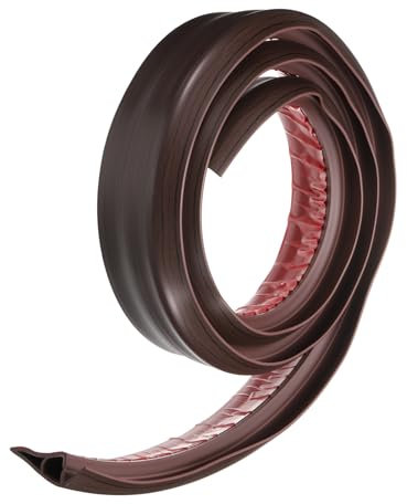QUARKZMAN Bande de Transition de Sol 2,8 6,56ft en Pvc Auto-Adhésif pour Tapis vers Carrelage avec Bordure de Transition, à Coller pour Les Sols Inégaux Hauteur 20mm, Noir Rouge