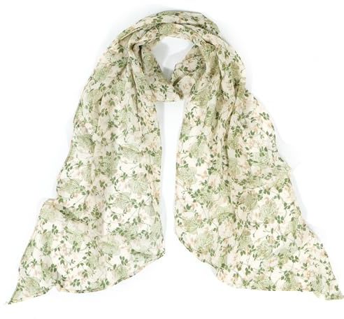 BLURBE Chiffon Scarf Women - Ladies Scarves Lightweight Floral Print Chiffon Scarfs Shawls and Wraps for Womens Spring Autumn
