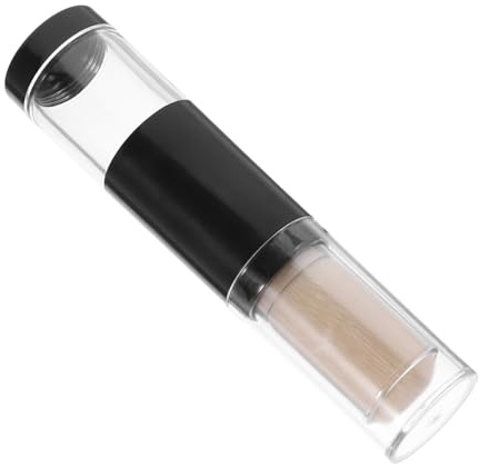 Ipetboom Portable Pressed Powder Brush with Refillable Bottle Nylon Blending Brush for Makeup for Loose Powder Use Anytime Anywhere