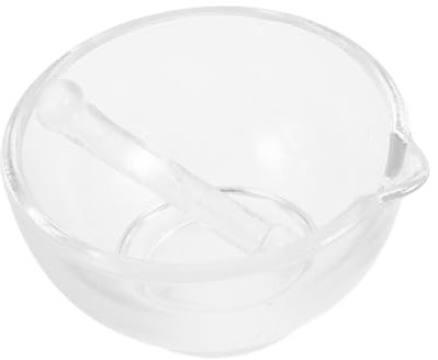 STOBAZA 1 Set Tazón de Molienda Doméstico Mortero para Restaurante, de Vidrio, Diseño Ergonómico, sin Rebabas, Procesado Fino, para Especias y Alimentos, Uso Hogar