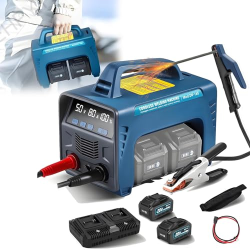 GEHPYYDS Saldatrice Portatile, saldatrice multiprocesso, Luce di Lavoro a LED, Porta USB, saldatrice ad Arco MMA da 160 A, avviamento a Caldo, Inverter IGBT, saldatrice a elettrodo Portatile
