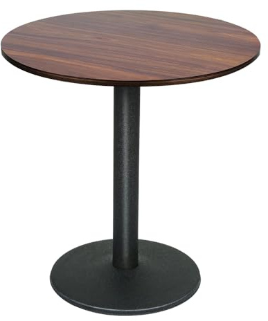 Belfoyer Runder Esstisch 70 cm Holzoptik – Stabiler Esszimmertisch Rund mit MDF-Holzplatte & Metallgestell, Moderner Küchentisch Klein für Wohnzimmer, Balkon & Esszimmer