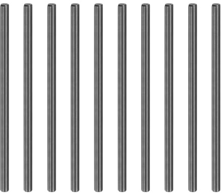 sourcing map 10 Stück 3 mm x 60 mm Dübelstifte, 304 Edelstahl, zylindrische Regalstütze, abgeschrägte Endstifte, Befestigungselemente, Metall-Regalheringe, schwarz
