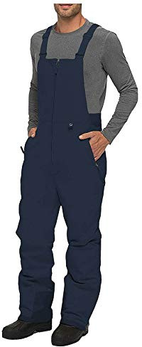 Baberos y pantalones de esquí impermeables para hombre, pantalones de nieve, transpirables, resistentes al viento, transpirables, resistentes al agua, para esquí, snowboard y deportes de invierno