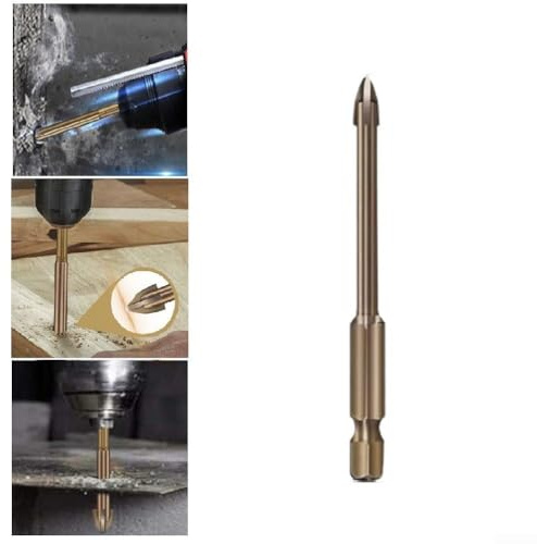 Punta da trapano ad alte prestazioni per forare con facilità su vetro e piastrelle, lunghezza 312 mm (5 mm)