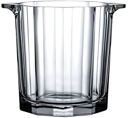 DANNMPX Seau Glace Seau À Glace Épaissi De 1,6 L Transparent en Verre Champagne Pince Intégrée Rafraîchisseur