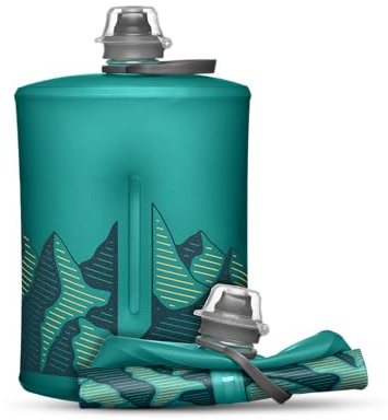 HydraPak Stow Collapsible Water Bottle – 1L – Ultralight, Leak-Proof, BPA-Free, Filter Compatible Travel & Hiking Flask - Glacier Blue