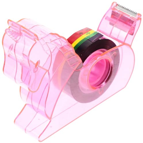 TOYANDONA 1 Set Tragbarer Klebebandabroller Und, Hübscher Schreibtisch-klebebandhalter mit Scharfer Klinge für Büro, Schule Und Zuhause, Rosa