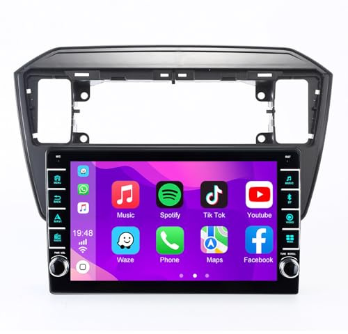 Écran Carplay, écran de voiture Android, écran tactile de 8 pouces avec GPS Bluetooth MirrorLink FM, autoradio sans fil pour Seat MII e-MII Skoda citigo E-Citigo VW UP! e-up! Seat lbiza lV4 IV IV5 (n°