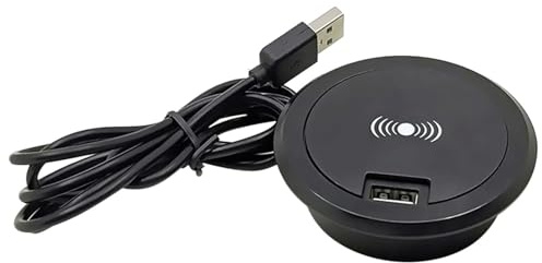 dijiusidy Wireless Chargers Embedded Wireless Charger Invisible Desktop 15w Charge Efficiency Restaurant Bar T02 Space Charging Quickly Charge Phones Kitchen