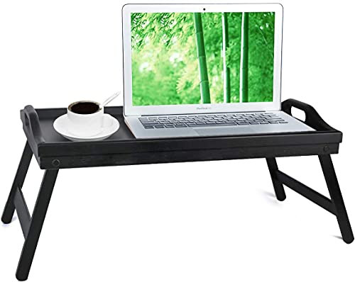 Vassoio da letto con gambe pieghevoli per servire la colazione a letto, piatto per TV, computer portatile, vassoio per snack