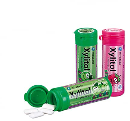 Miradent Xylitol Chicle Sabor Manzana Bote 30 Ud X 30 Gr Bote De 30 Unidades X 30 Gramos - 200 g