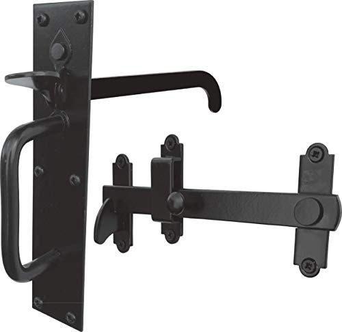 IRONTITE® Suffolk Riegel | Türriegel zum Schließen von Toren | Gartentorriegel für Holztore | robuster Torriegel (schwarz)