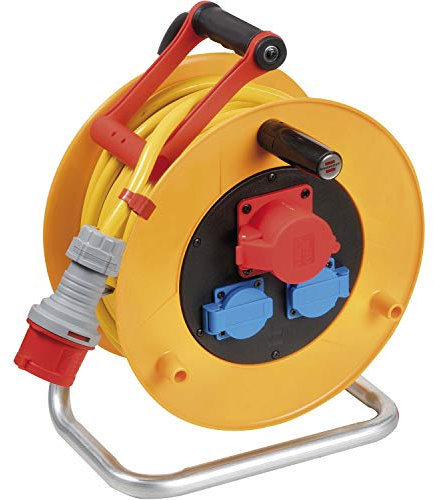 Brennenstuhl 101185334 CEE Kabeltrommel zum ST GARANT 320 AT-N07V3V3-F 5G2.5, Kabel Länge 20m, IP44
