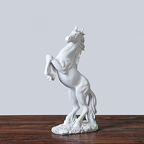 Pevfeciy Pferde deko Stehendes Pferd Skulptur Kunstharz Tier Ornament Statue deko für Wohnzimmer Schlafzimmer Büro Schreibtisch Schränke