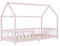 [en.casa] Children's bed Sisimiut House bed 90 x 200 cm with fall-out protection Slatted frame Pine Pink/White
