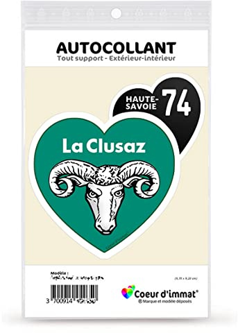 Sticker autocollant Coeur J'aime la Haute-Savoie - La Clusaz