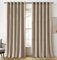 Woaboy Velvet Curtains 90 Drop Taupe Curtain for Living Room Thermal Blackout for Bedroom Luxury Eyelet Drapes Super Soft Window Treatment Insulated Soundproof & Room Darkening W 90 x L 90 2 Panels