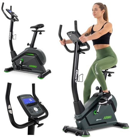 Hop-Sport Ergometer HS-120H Argo – Heimtrainer Fahrrad mit Bluetooth & App Steuerung, 12 Trainingsprogramme, wattgesteuert – Heimtrainer mit leiser 10 kg Schwungmasse, 32 Bremsstufen