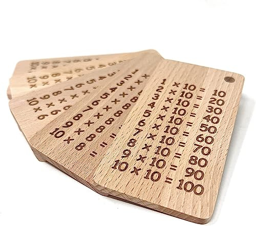 1x1 Lernkarten aus Holz - Lernhilfe für Schüler aus unbehandeltem Bucheholz