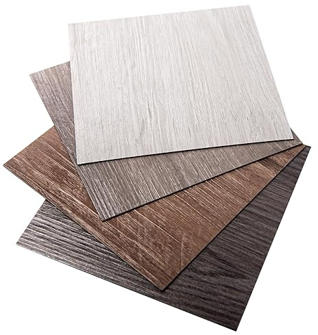 Art3d Piastrelle per pavimenti in vinile, autoadesive, impermeabili, 15 x 15 cm, confezione da 4, campione