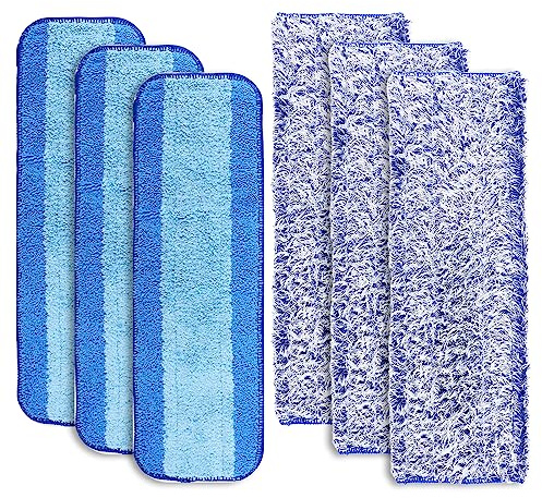 6 Stück Ersatz Mop Pads für Bona, Wischpads Ersatz Waschbares Mikrofaser Reinigungspad Wiederverwendbare Wischpads Ersatz für Bona, Hartholz und Mehrere Oberflächen