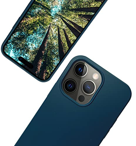 eplanita Bio iPhone 15 Pro Hülle, Pflanzenfaser, Fallschutz Cover, Langlebig und Nachhaltig (Dunkelblau, iPhone 15 Pro)