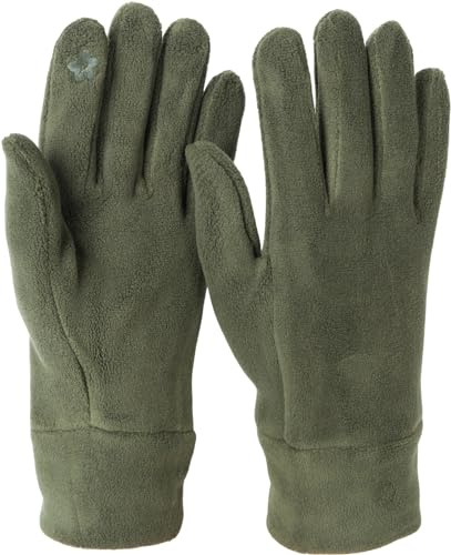 styleBREAKER Damen Touchscreen Handschuhe Fleece | Leitfähige Fasern für Displays, wärmendes Gewebe, extrem elastische Einheitsgröße für 16-21 cm Handumfang (Gr. 6-8).
