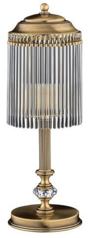 Casa Padrino Lampada da Tavolo Barocco di Lusso in Cristallo Ottone con Patina A. 47 cm
