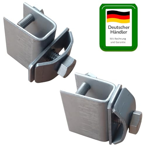 PAG Turbo GmbH® - Blitzschutz Blitzableiter Material, Tiefenerder, Φ8 Aluminium Draht, Halter, Klemmen, Verbinder und viel mehr (Flacheisenklemme Edelstahl)